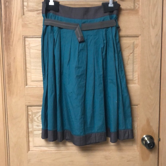 Whistles Green Circle Skirt with Belt - Picture 2 of 3